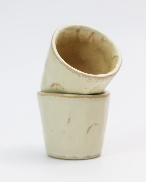 Beige coffee cup - handmade ceramic in cream