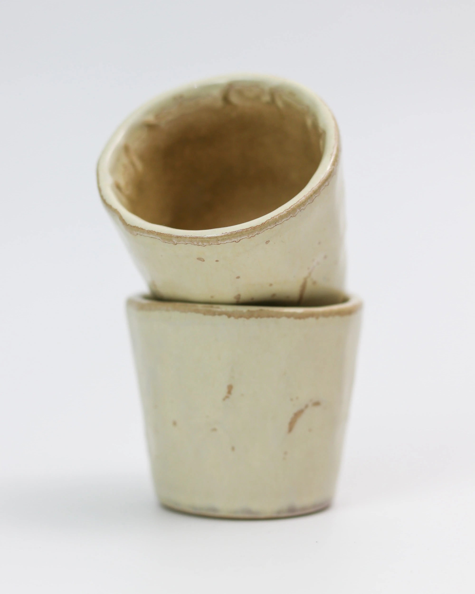 Beige coffee cup - handmade ceramic in cream