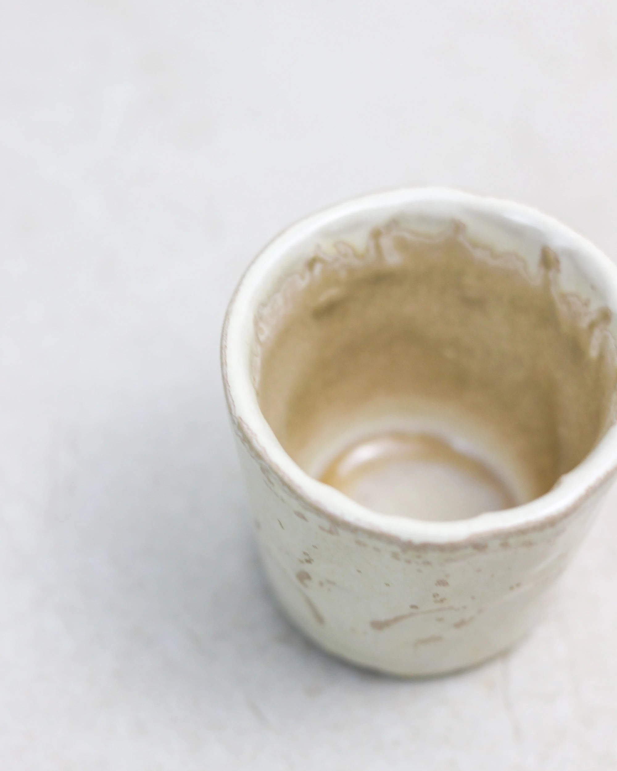 Beige coffee cup - handmade ceramic in cream