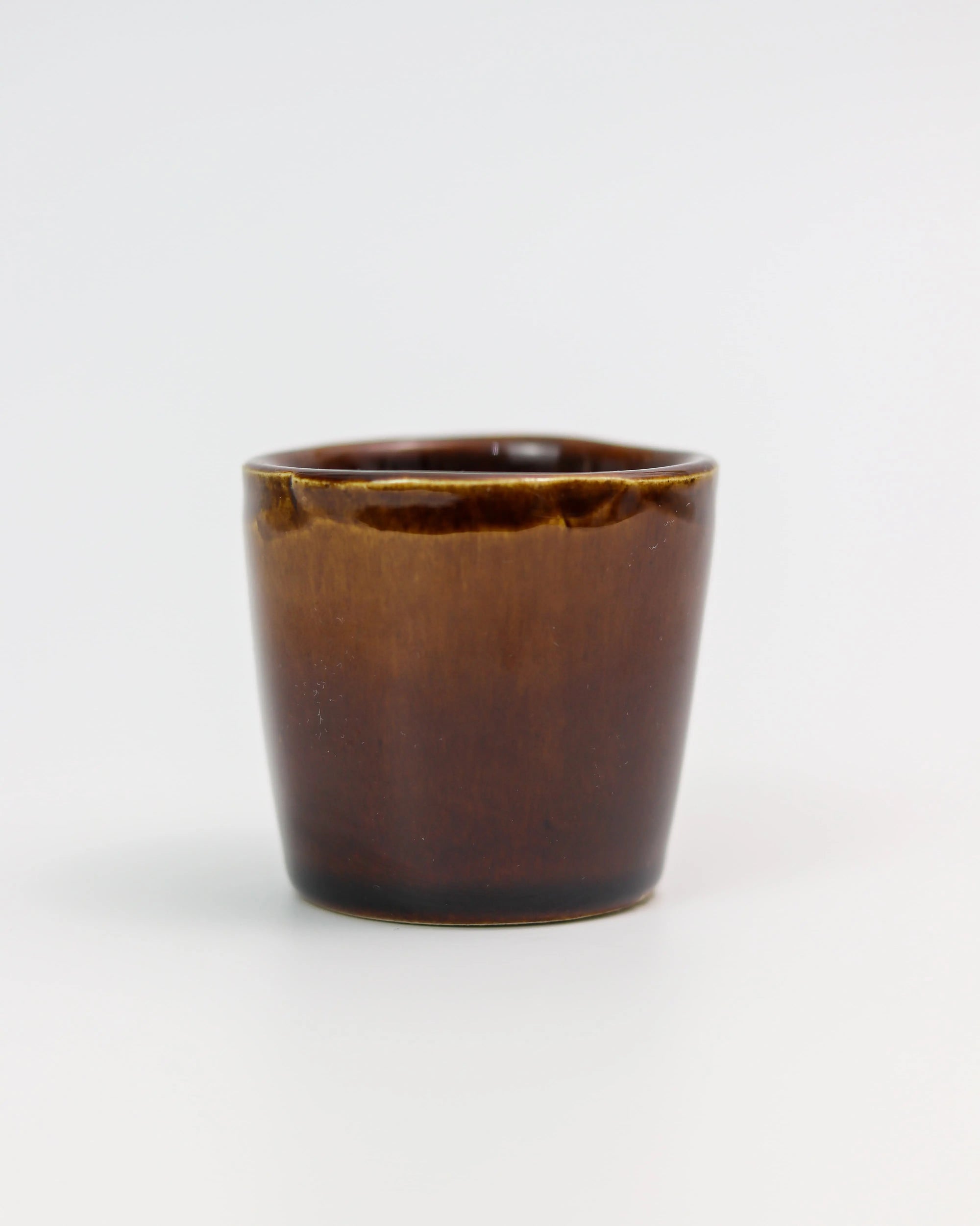 Amber coffee cup - ceramic in dark amber
