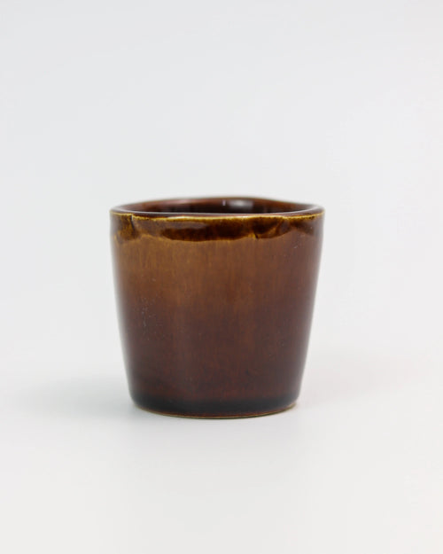 Amber coffee cup - ceramic in dark amber