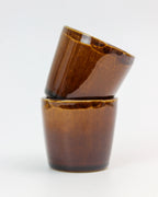 Amber coffee cup - ceramic in dark amber