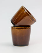 Amber coffee cup - ceramic in dark amber