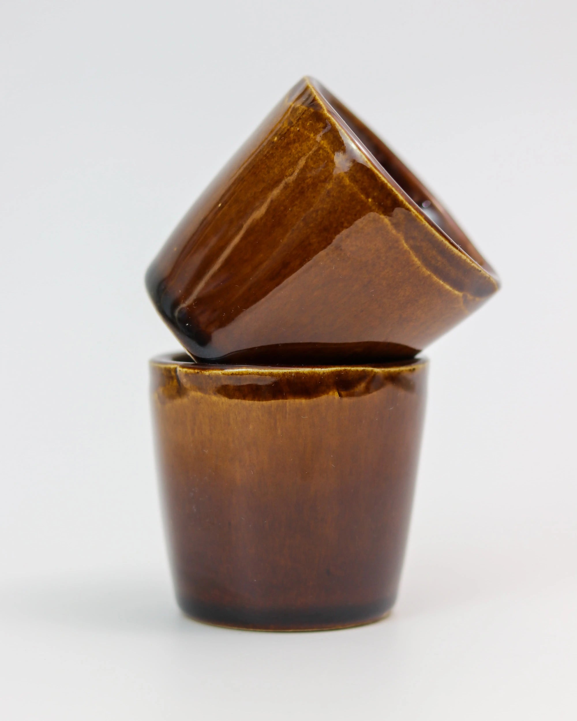 Amber coffee cup - ceramic in dark amber