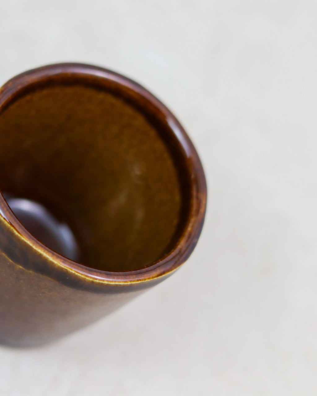 Amber coffee cup - ceramic in dark amber