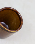 Amber coffee cup - ceramic in dark amber