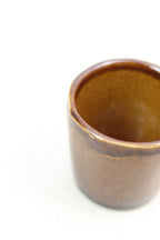 Amber coffee cup - ceramic in dark amber