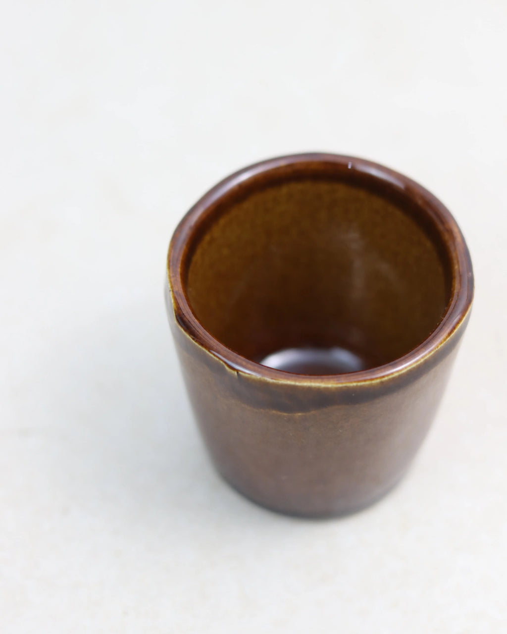Amber coffee cup - ceramic in dark amber