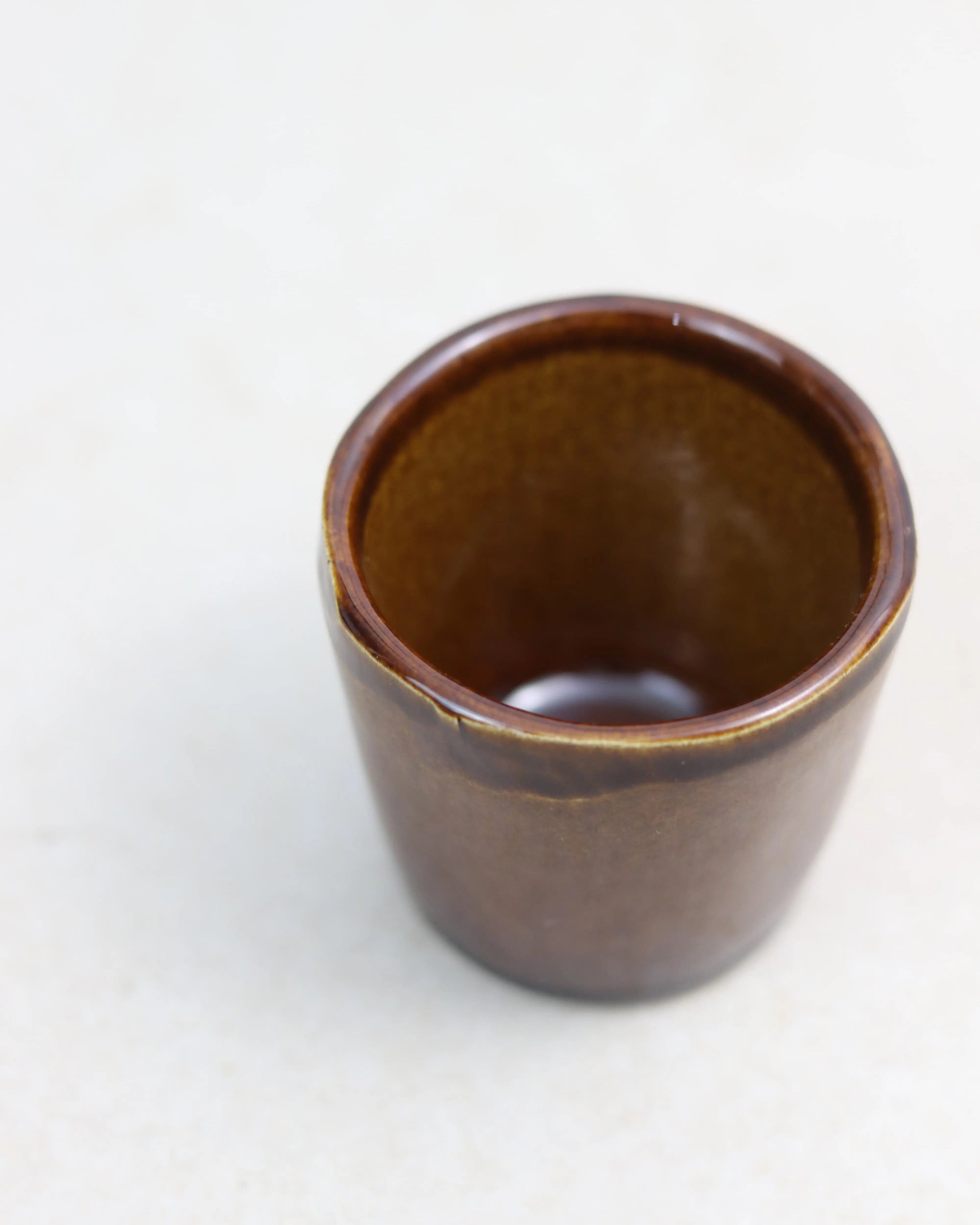 Amber coffee cup - ceramic in dark amber