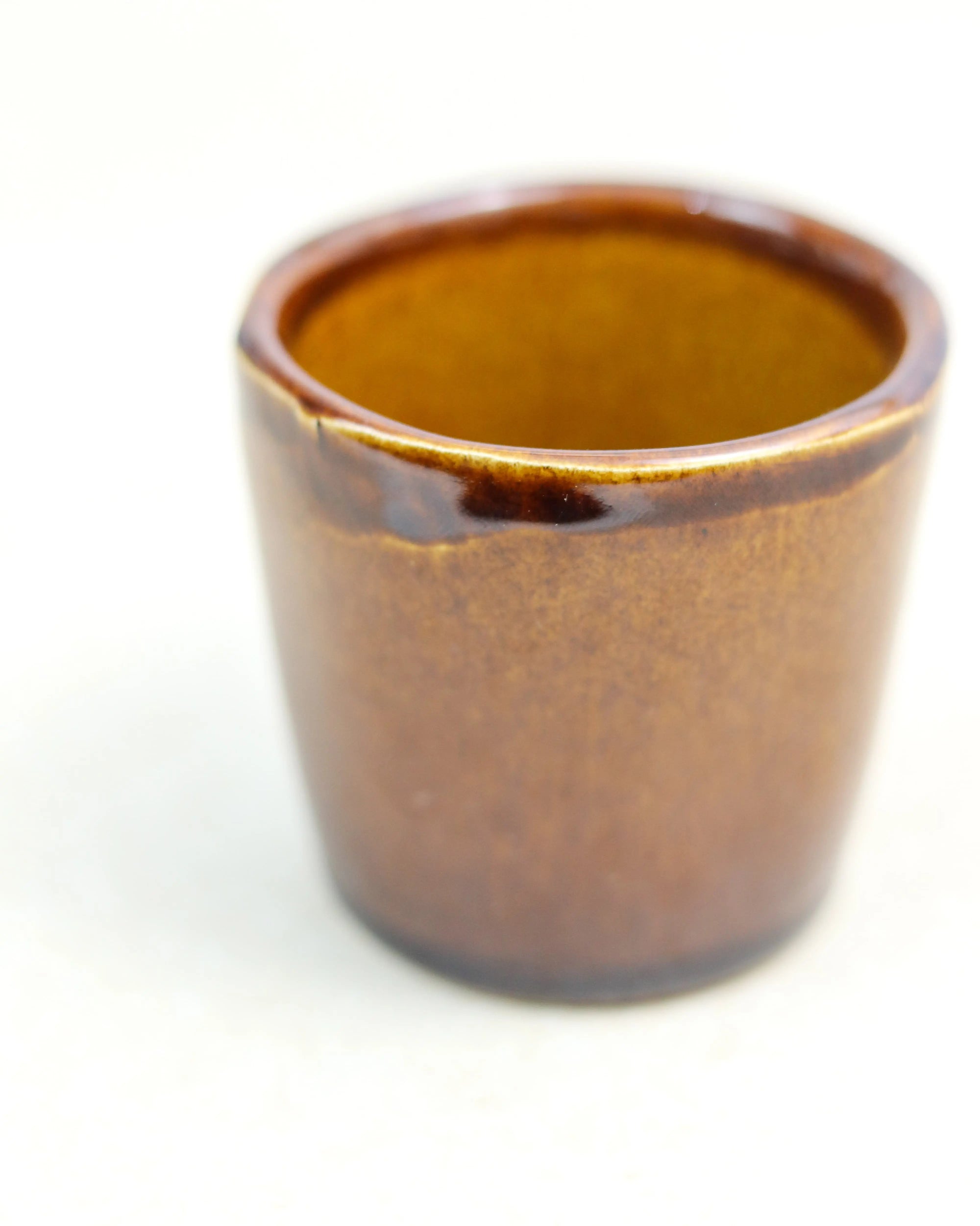 Amber coffee cup - ceramic in dark amber
