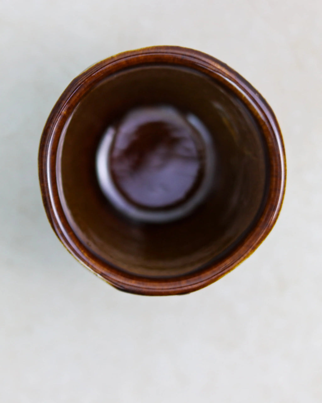 Amber coffee cup - ceramic in dark amber