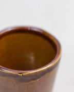 Amber coffee cup - ceramic in dark amber