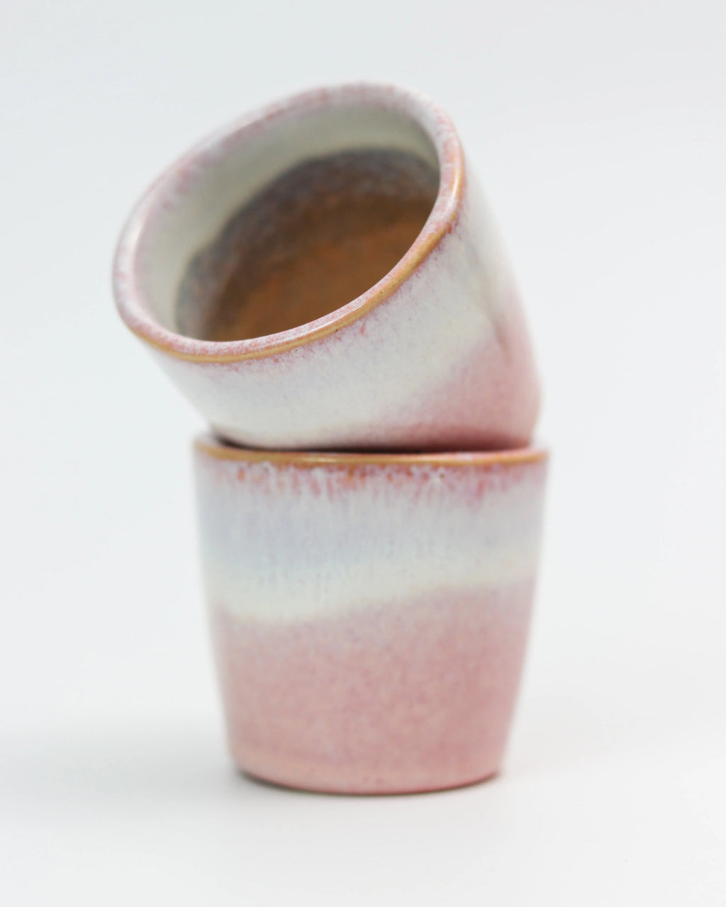 Ombre coffee cup - ceramic in pink and lavender