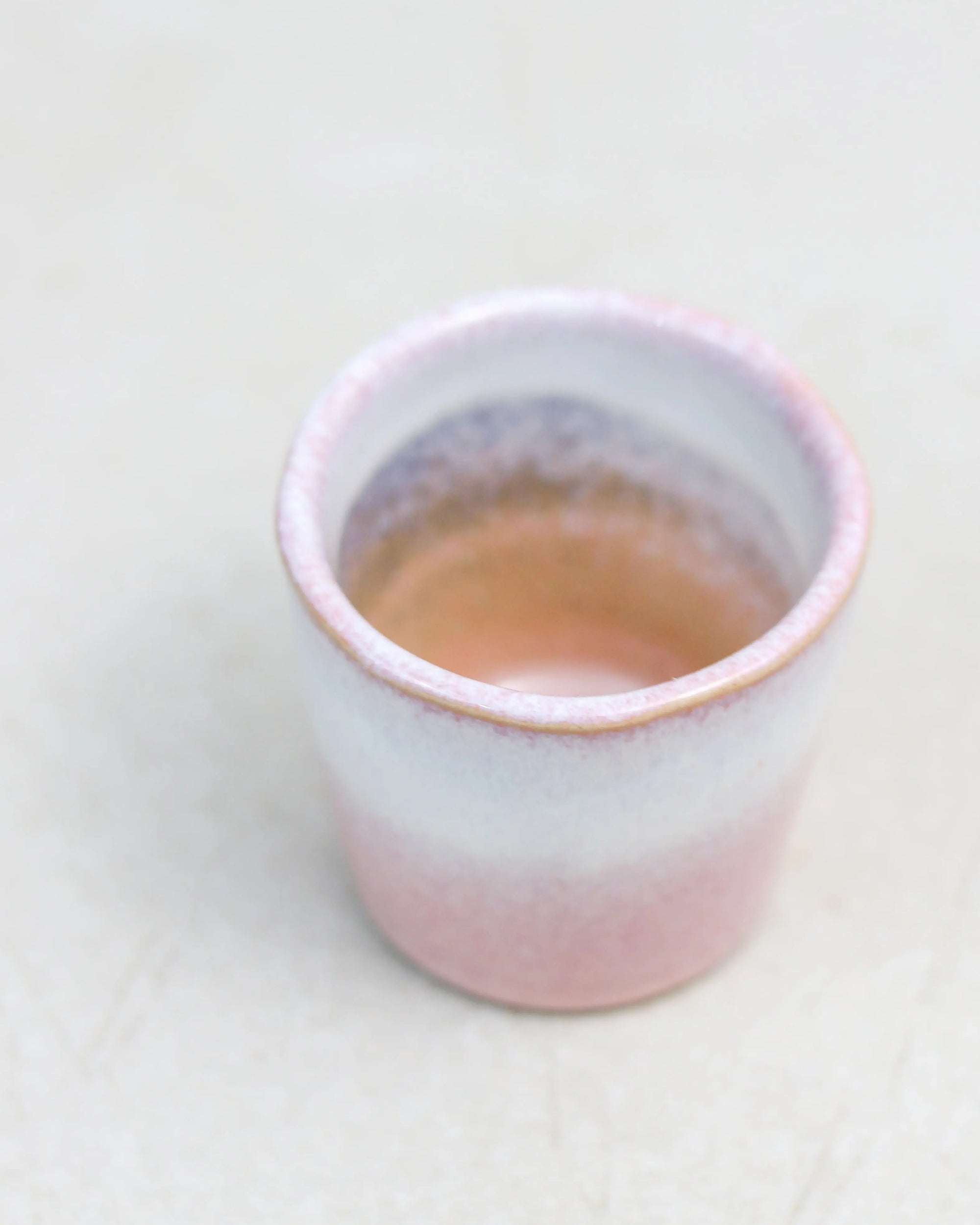 Ombre coffee cup - ceramic in pink and lavender