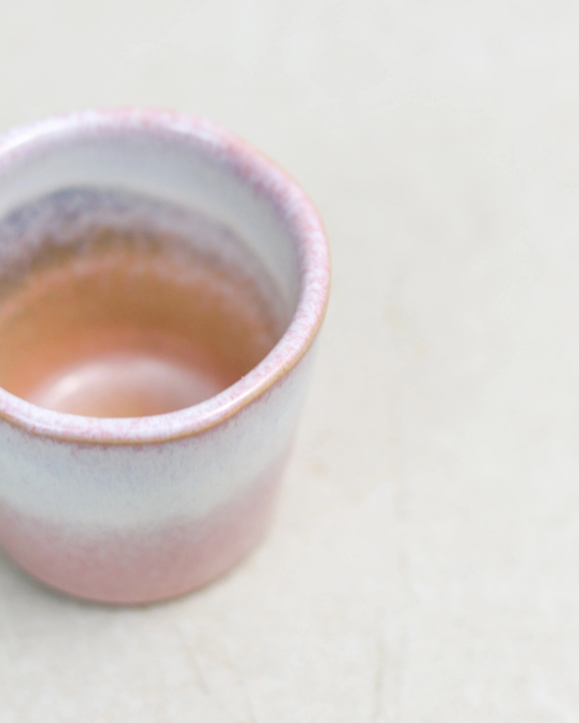 Ombre coffee cup - ceramic in pink and lavender