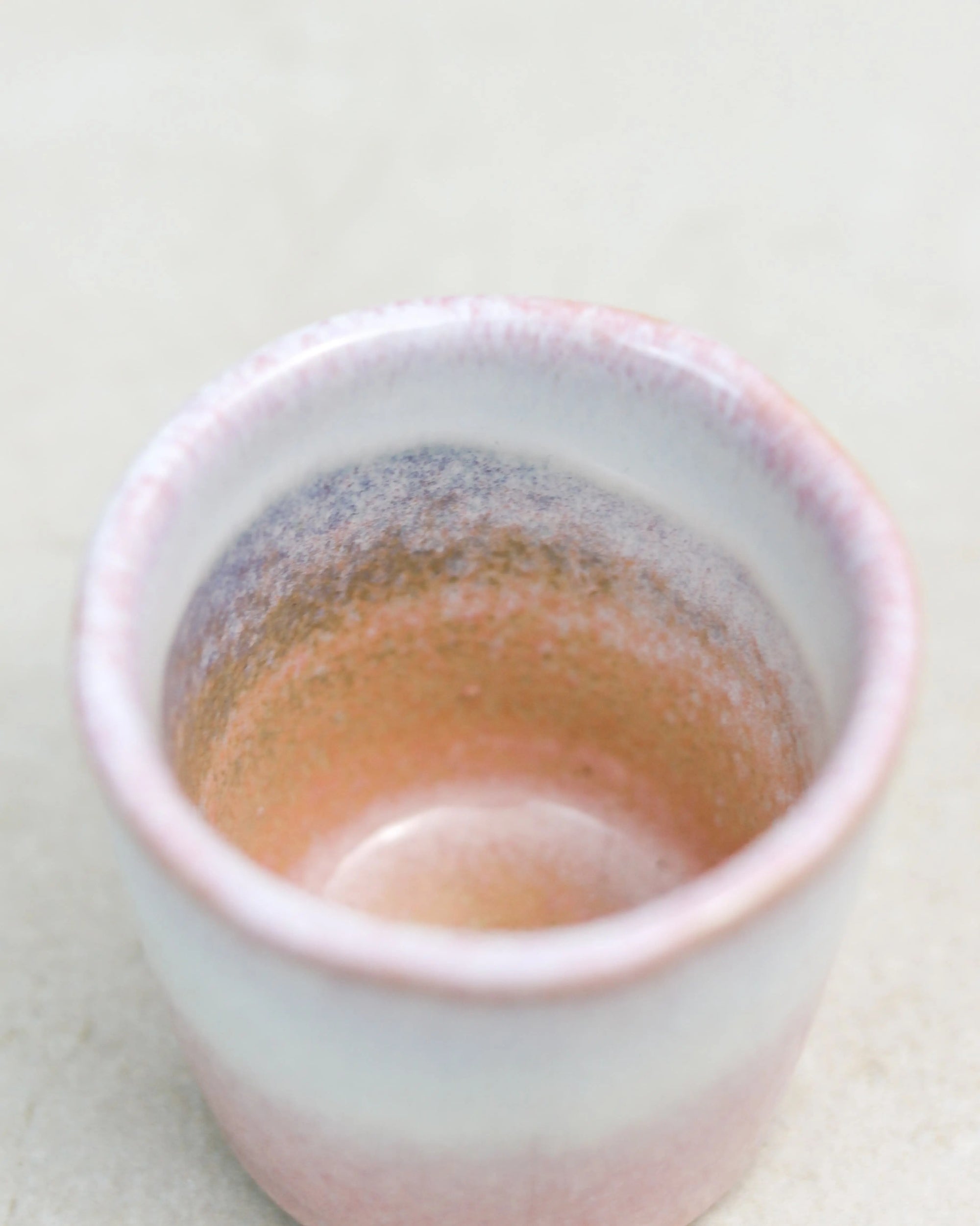 Ombre coffee cup - ceramic in pink and lavender