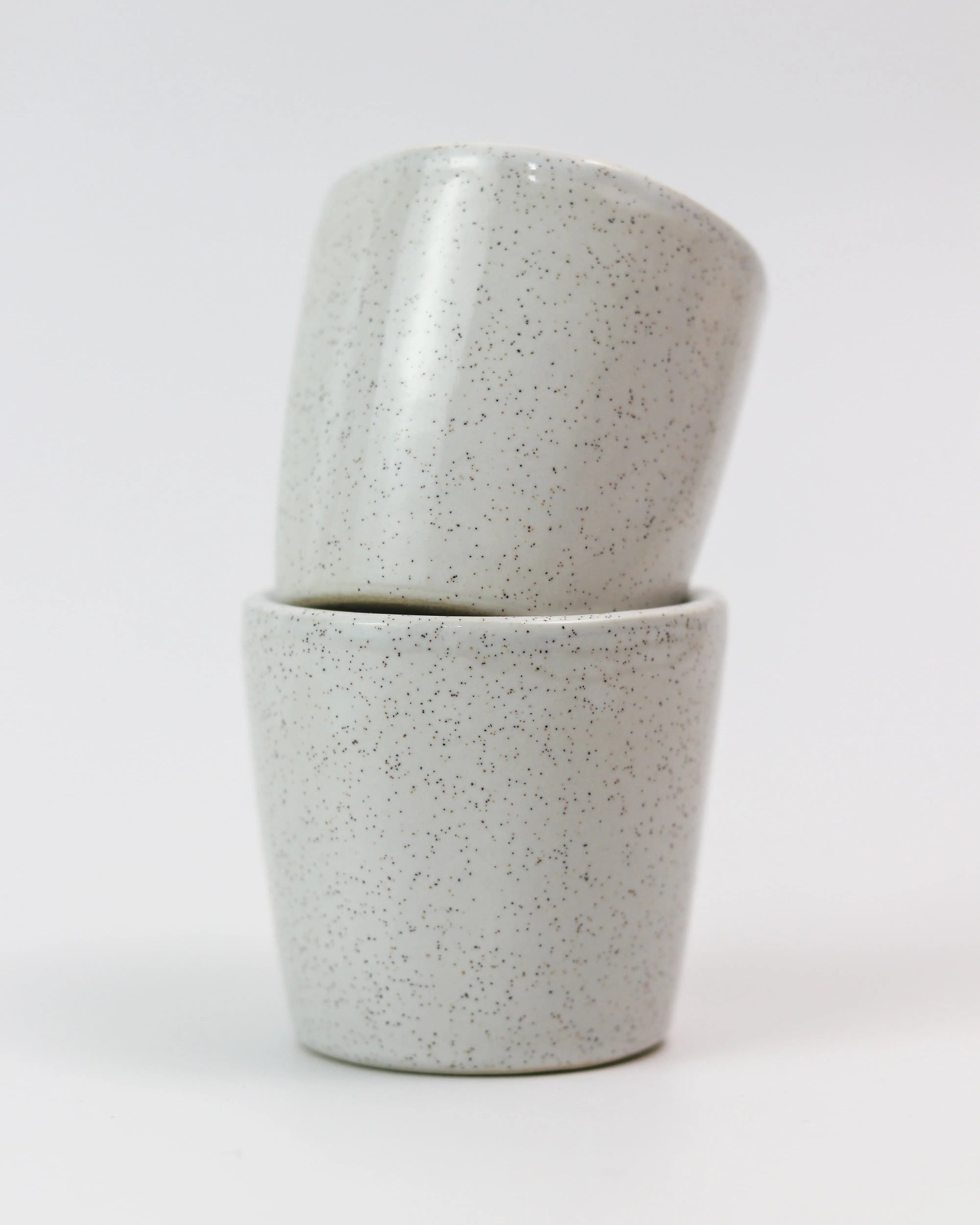 Speckled coffee cup - Ceramic in White